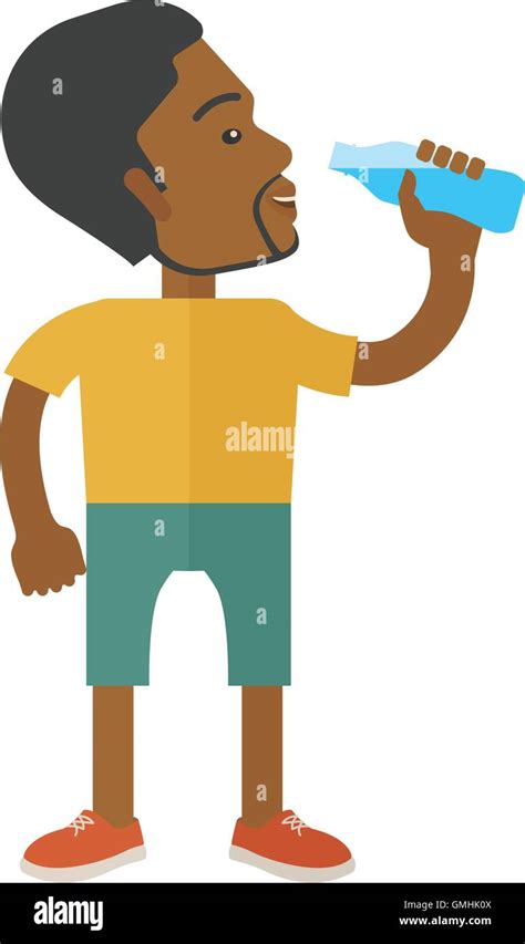 Man Drinking Water Stock Vector Image And Art Alamy