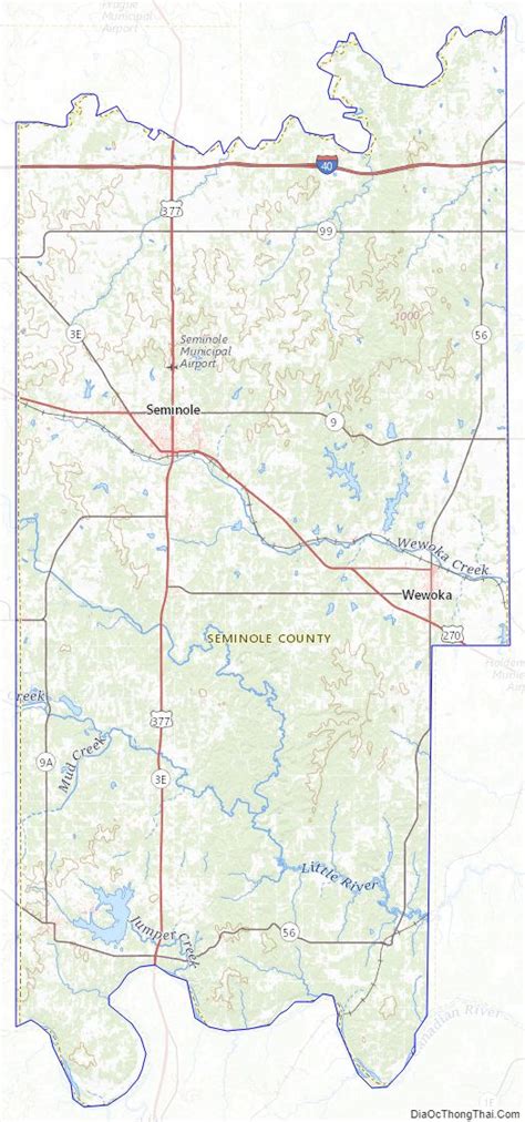 Map Of Seminole County Oklahoma