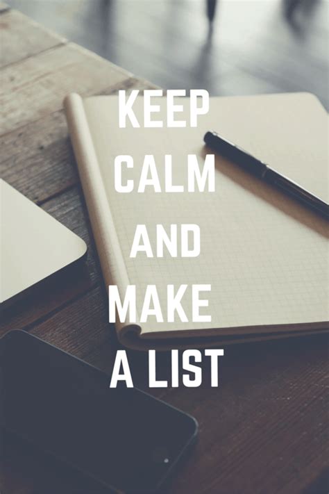 The list can be created using list() function in r. Keep Calm and Make a List • DIY Mama