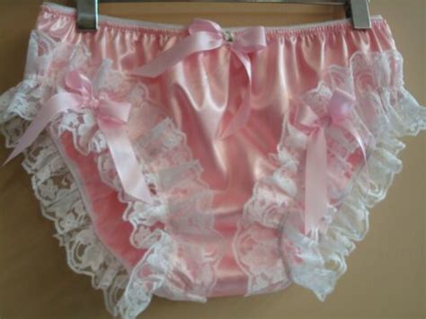 Nel Jen Pink High Leg Lace Sissy Ruffle Panties Custom Made Nickers Ebay