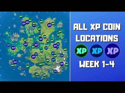 Season 4 is starting off with a bang. All 46 XP Coins Locations in Fortnite Week 1-4 (Green ...