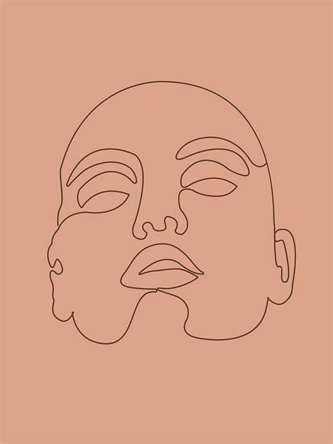 Face 03 Abstract Minimal Line Art Portrait Of A Girl Single Stroke