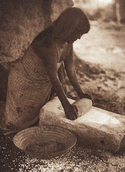 Maricopa Indian Woman Grinding Meal 1908 Native American Photos