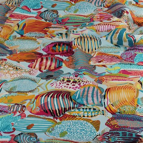 Print Canvas Cotton Fabric By The Yard For Home Decor Etsy