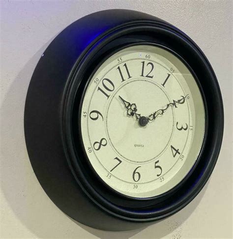 Marks And Spencer Black Traditional Wall Clock 3559 Etsy