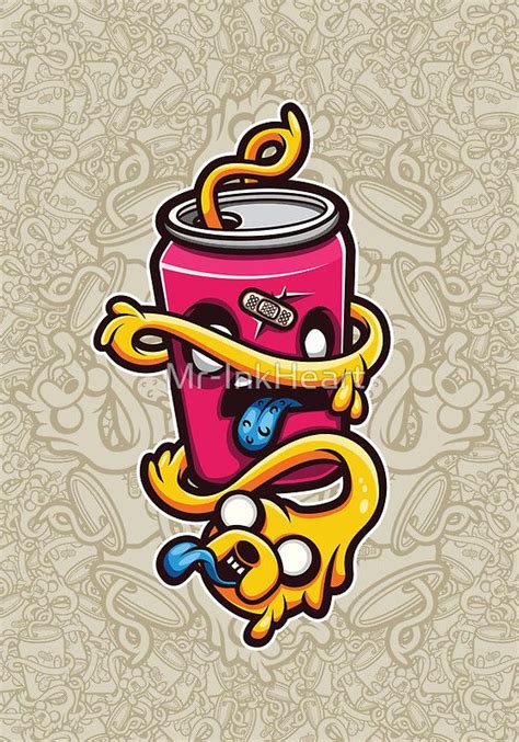 Can Of Jake Cartoon Character By Mr Inkheart Graffiti Characters