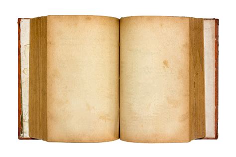 Open Old Book Isolated On White Background Stock Photo Download Image