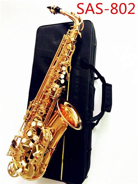 New Alto Saxophone E Flat High Quality 80ii Brass Gold Sax Performance