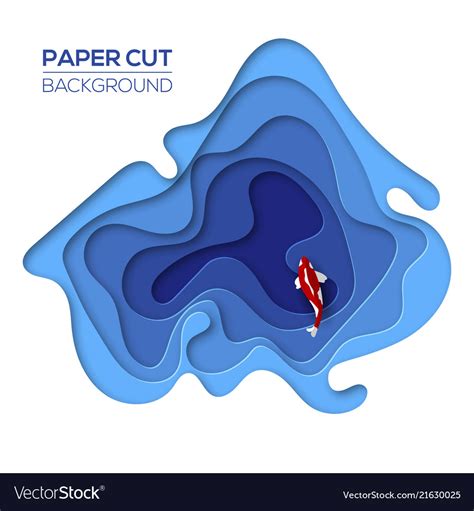 Modern 3d Paper Cut Art Design Template Royalty Free Vector