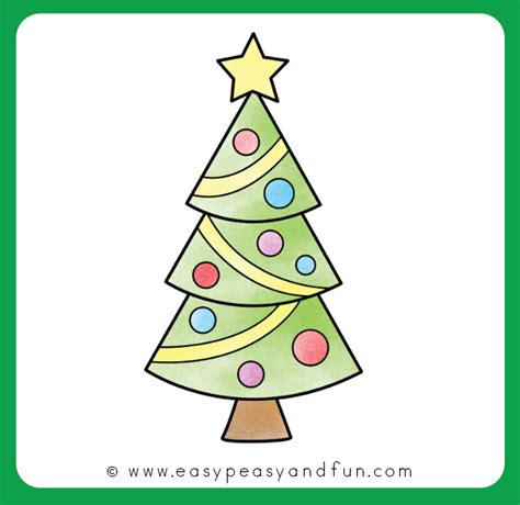 How To Draw A Christmas Tree Step By Step Drawing Tutorial Ôn Thi Hsg