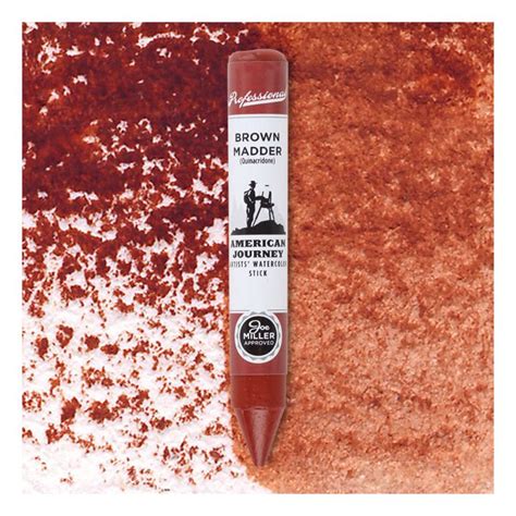 Watercolor Paint Stick Brown Madder American Journey