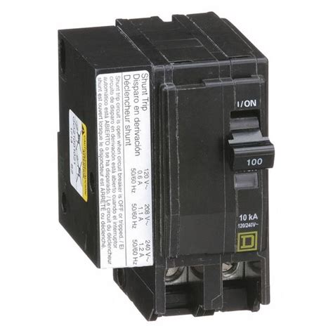 Square D Miniature Circuit Breaker 100 A 120240v Ac 2 Pole Plug In