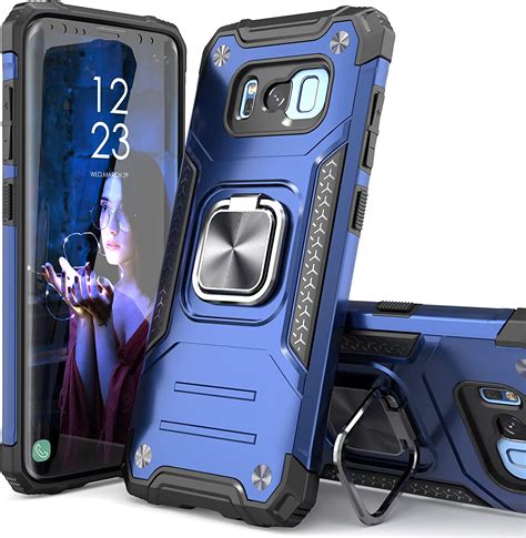 Idystar Galaxy S8 Case Hybrid Drop Test Cover With Card Mount Kickstand Slim Fit Protective