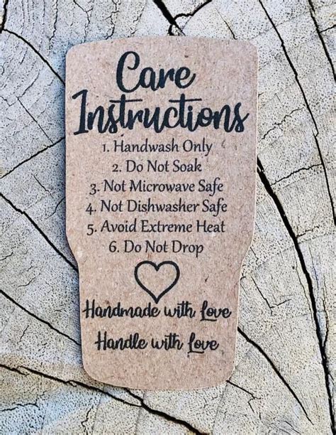 Thank, congratulate or just let a friend know they matter by sending an egift using imessage. 24pc bulk Epoxy Tumbler Care Card Instruction Cards Kraft ...