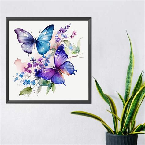 5d Diy Full Round Drill Diamond Painting Butterfly Kit Home Decoration