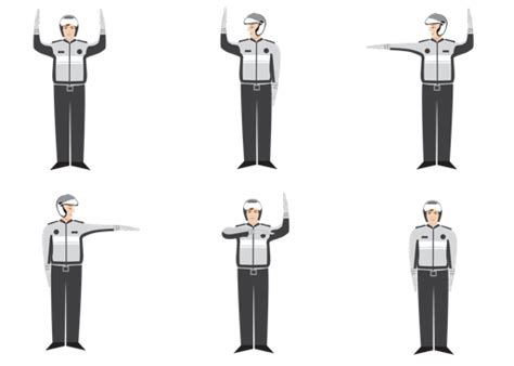 Traffic Police Emergency Hand Signals For Drivers Drive In Malaysia