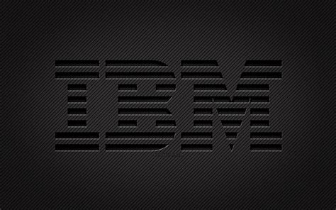 Ibm Carbon Logo Grunge Art Carbon Background Creative Ibm Black