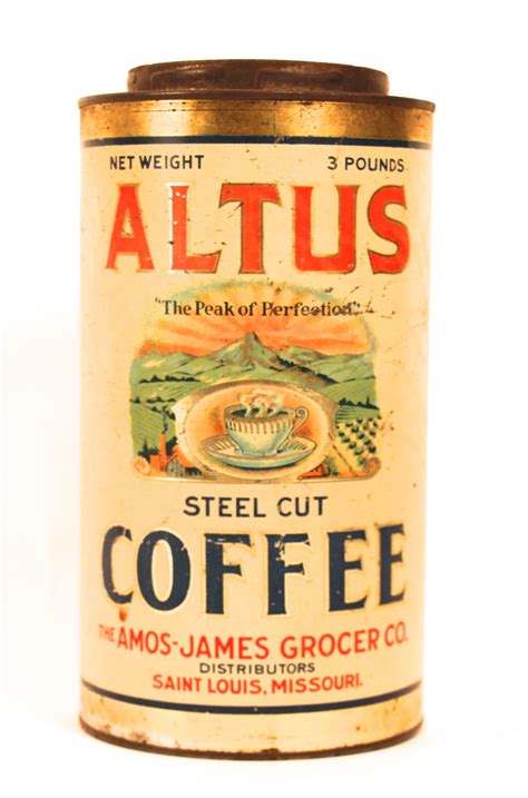 The Antique Advertising Expert Altus Steel Cut Coffee Amos James