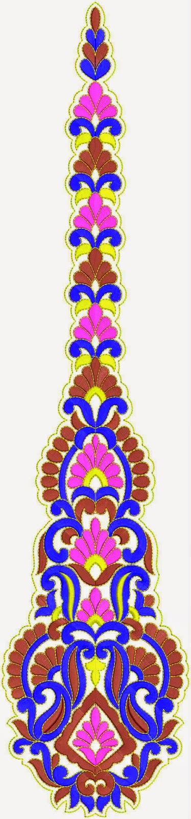 Embdesigntube Latest Pakistani Fashion Kali Embroidery Designs