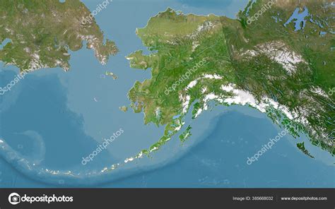 United States Alaska Area Satellite Map Stereographic Projection Raw