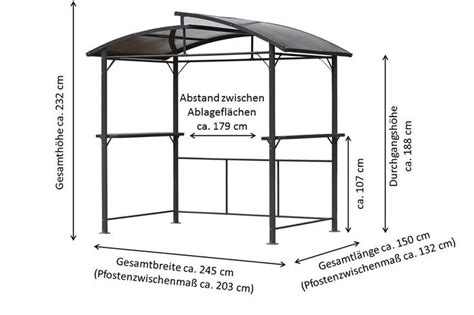 Gartenmöbel online kaufen › otto.de rattan gartenmöbel balkonmöbel & terrassenmöbel gartenmöbel sets ratenkauf möglich › kauf auf rechnung! LECO Profi Grillpavillon anthrazit/grau 150x245 ...