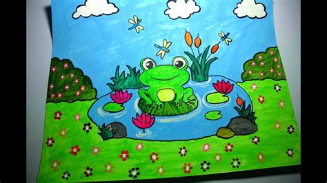 Frog In A Pond Drawing Howtomakeslimewithoutglueandactivator
