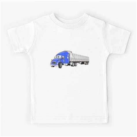 Blue Semi Dump Truck Cartoon Kids T Shirt By Graphxpro Redbubble