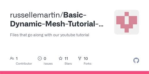 Github Russellemartinbasic Dynamic Mesh Tutorial Openfoam Files