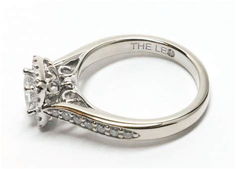 Leo Princess Cut Halo Diamond Engagement Ring 74ct Fsi1 14k White