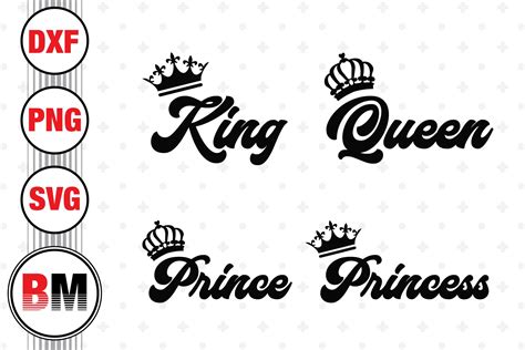 King Queen Prince Princess Grafik Von Bmdesign · Creative Fabrica
