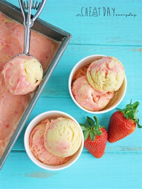 Place the bowl of the ice cream maker into the freezer on the coldest setting for at least 24 hours. Strawberry Mango Banana Swirl Ice Cream - It's Cheat Day ...