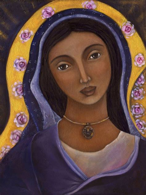 Mother Mary Painting Virgin Mary Art Blessed Mother Etsy Alter Decor