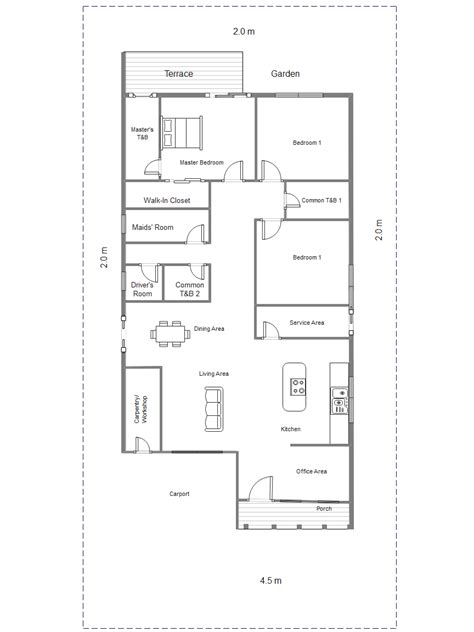 Free Editable House Plan Examples And Templates Edrawmax
