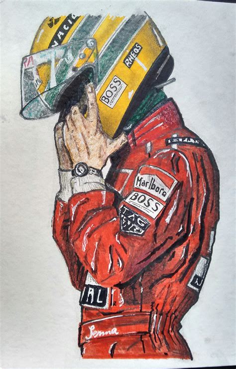 Ayrton Senna Ayrton Senna Gato Do Espaço Desenho Moto