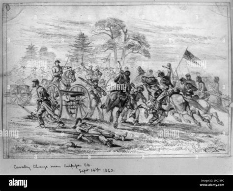 Cavalry Charge Near Culpeper Court House Virginia Ef Morgan