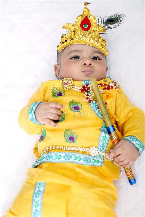 Picture Of Baby Krishna Stock Photo Image Of Crown 156386726