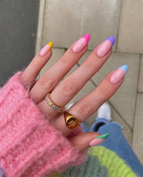 40 Cutest Summer Nail Designs In 2022 Different Color French Tip