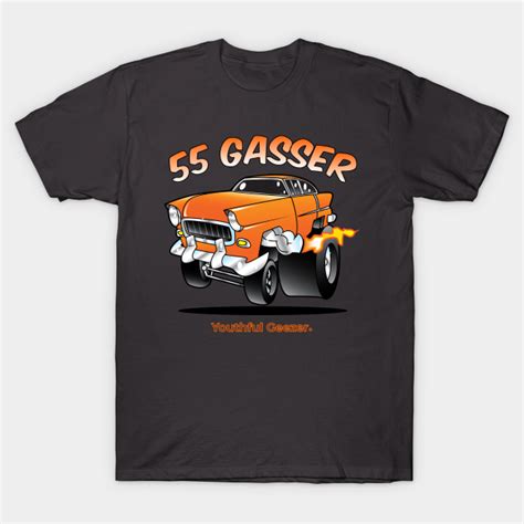 55 Gasser Cartoon Car Toon 55 Chevy T Shirt Teepublic