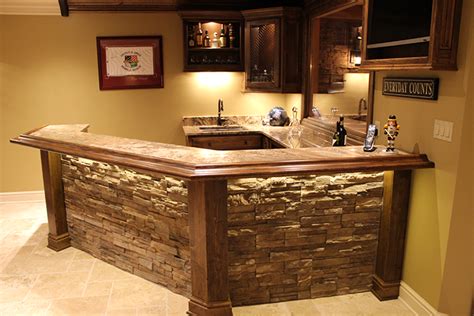 Custom Built Basement Bar With Granite Countertops Diy Home Bar Home