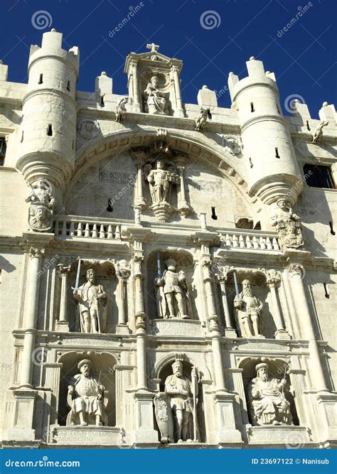 The Main Gate Of Santa Maria In Burgos City Stock Photo Image Of