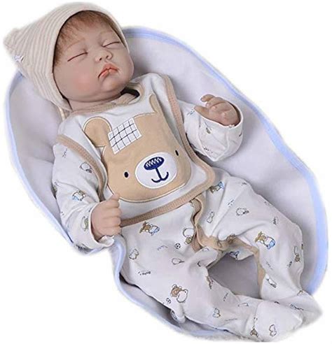 Keiumi Sleeping Reborn Baby Dolls Soft Silicone 22 Inch Boy Doll