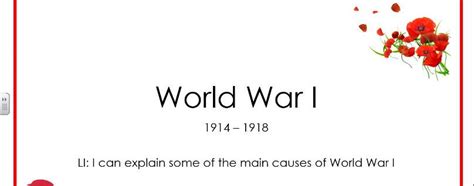 Causes Of World War I Teaching Resources