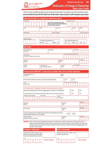 To whom it may concern, a good day to you, i am john j. Notification of Change of Ownership - Western Australia ...