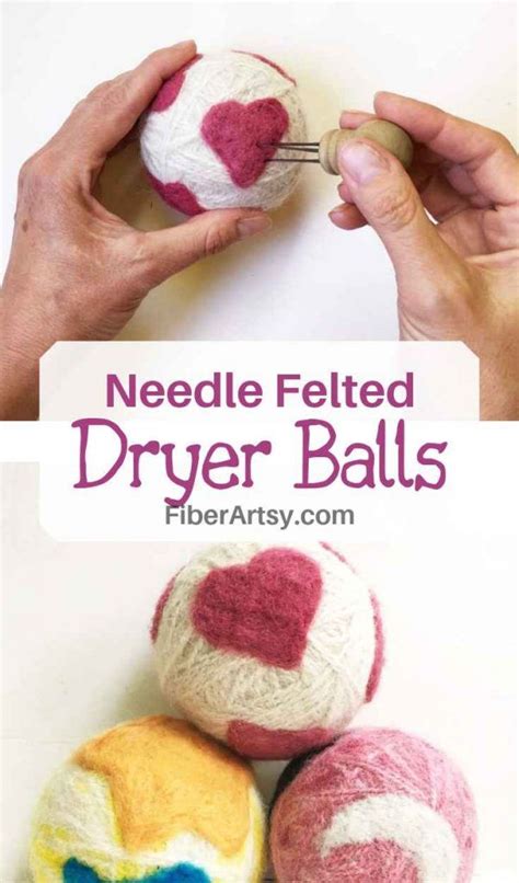 Diy Wool Dryer Balls With Needle Felted Designs Easy Way To Make Wool