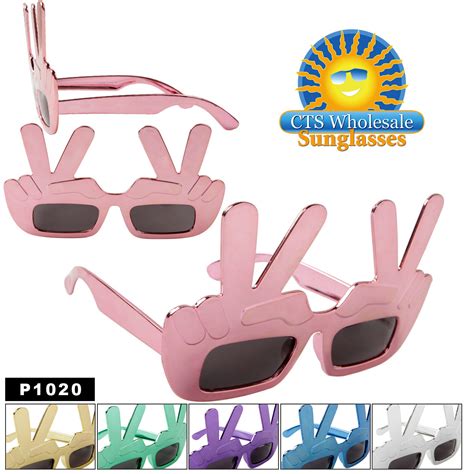 party glasses peace ~ p1020 12 pcs peace hand gesture sunglasses