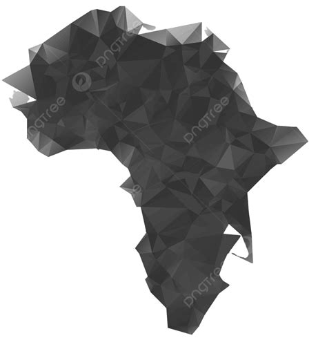 Map Of Africa As Polygonal Mosaic Color Design Background Vector Color