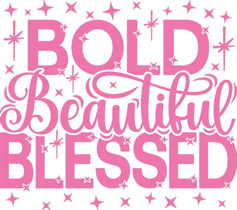 Bold Beautiful Blessed Pink 5 Piece Set White M Purple