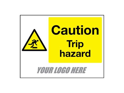 Caution Trip Hazard Temporary Sign Safe Industrial