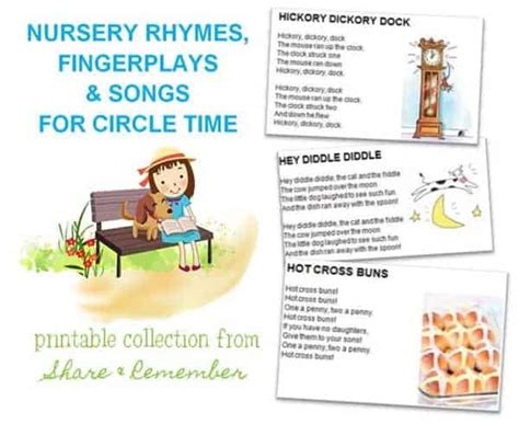 Nursery Rhymes Fingerplays And Songs Printables