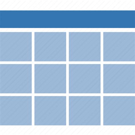 Cells Data Database Datasource Excel Grid Table Icon